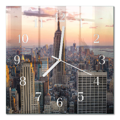 Horloge carrée en verre Horizon