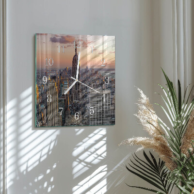 Horloge carrée en verre Horizon