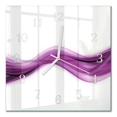 Horloge carrée en verre Lignes abstraites