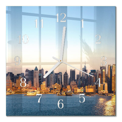 Horloge carrée en verre Horizon
