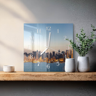 Horloge carrée en verre Horizon