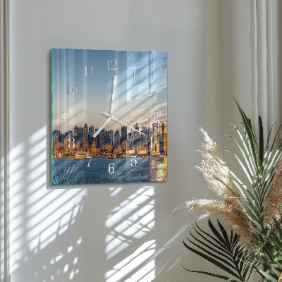 Horloge carrée en verre Horizon