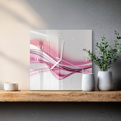 Horloge carrée en verre Art abstrait