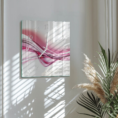 Horloge carrée en verre Art abstrait