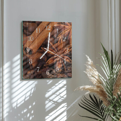 Horloge carrée en verre Vanille