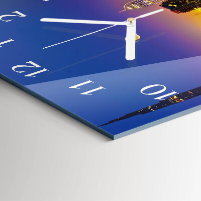 Horloge carrée en verre Horizon de dubaï