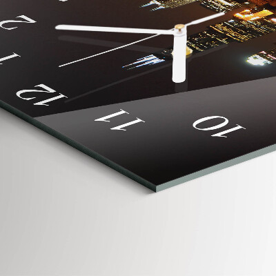 Horloge murale carrée Horizon nocturne