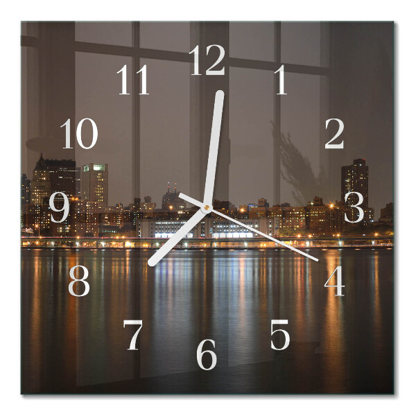 Horloge carrée en verre Horizon