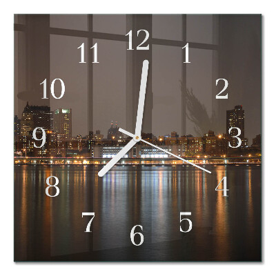 Horloge carrée en verre Horizon