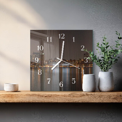 Horloge carrée en verre Horizon