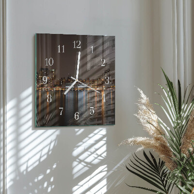 Horloge carrée en verre Horizon