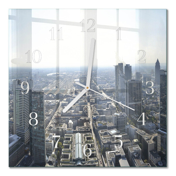 Horloge carrée en verre Horizon