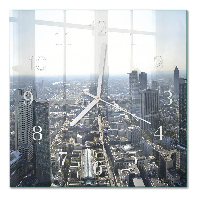 Horloge carrée en verre Horizon