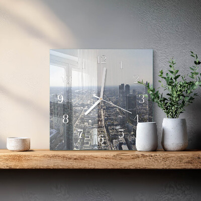 Horloge carrée en verre Horizon