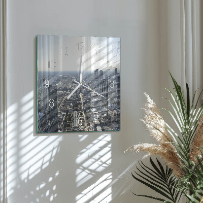 Horloge carrée en verre Horizon