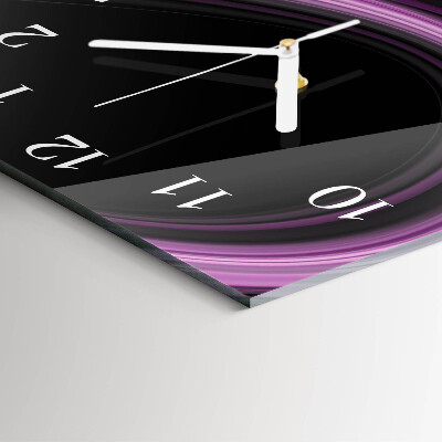 Horloge carrée en verre Lignes abstraites