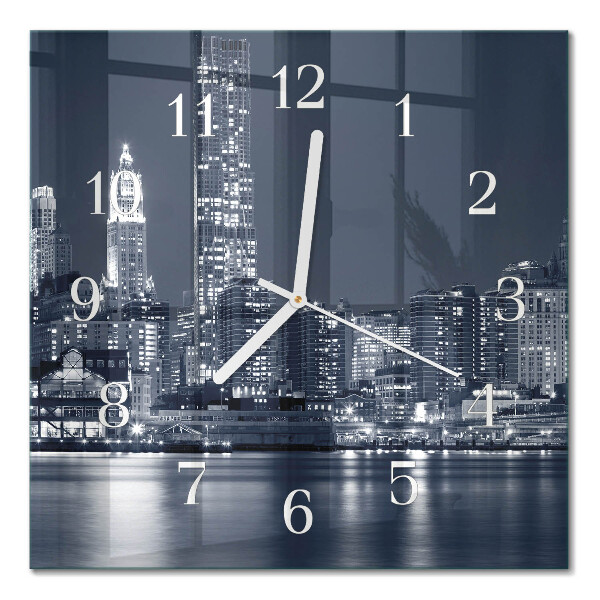 Horloge carrée en verre Horizon