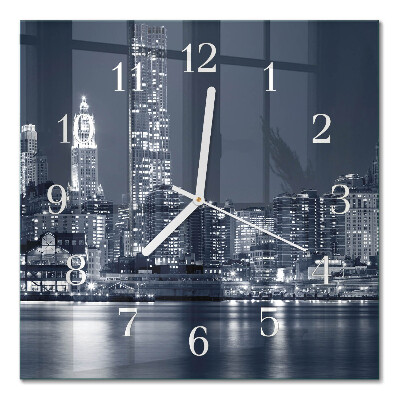 Horloge carrée en verre Horizon