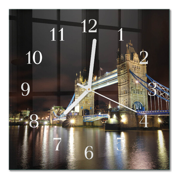 Horloge murale carrée Pont de londres