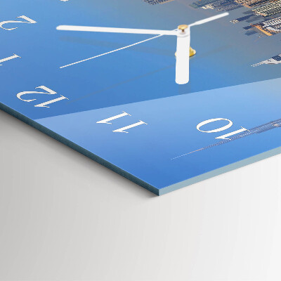 Horloge carrée en verre Horizon de dubaï