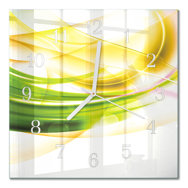 Horloge carrée en verre Abstraction