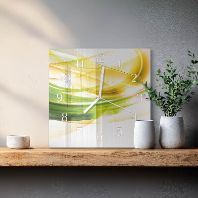Horloge carrée en verre Abstraction