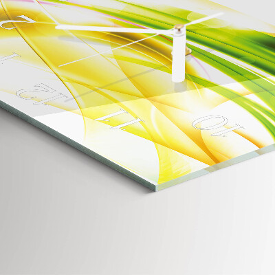 Horloge carrée en verre Abstraction