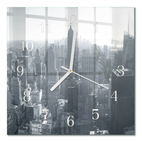Horloge carrée en verre Horizon