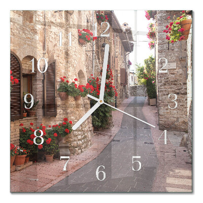 Horloge murale carrée Rue