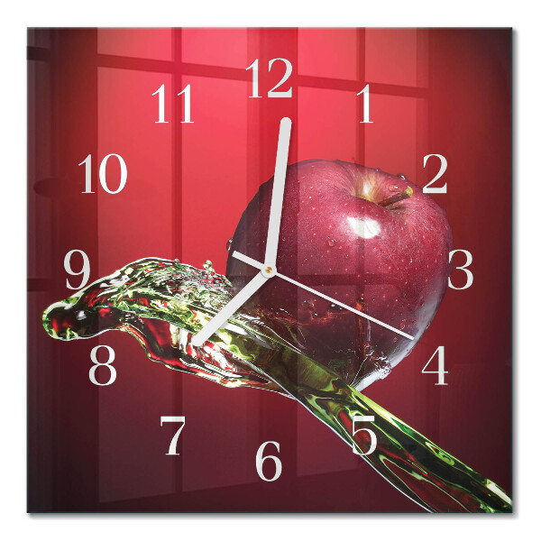 Horloge murale carrée Pomme