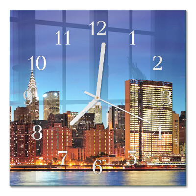 Horloge carrée en verre Horizon