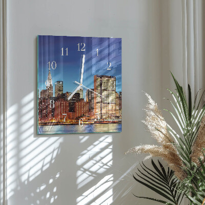 Horloge carrée en verre Horizon