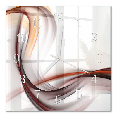 Horloge carrée en verre Abstraction