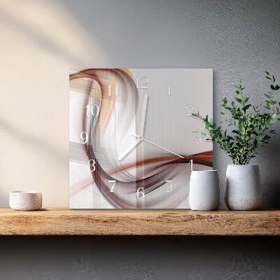Horloge carrée en verre Abstraction