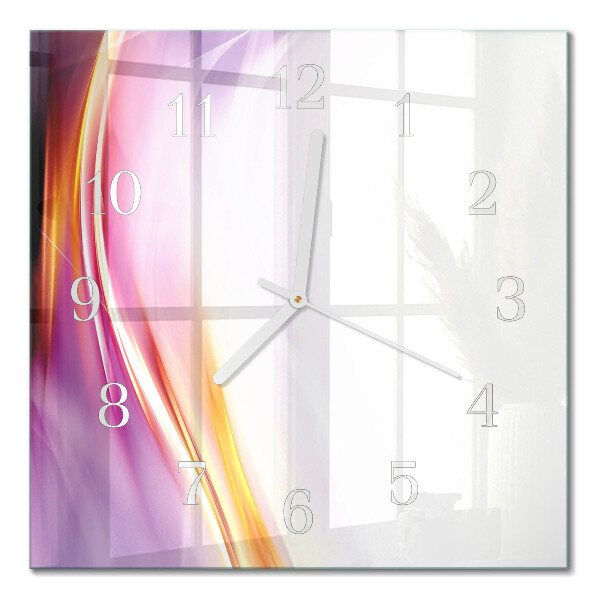 Horloge carrée en verre Abstraction