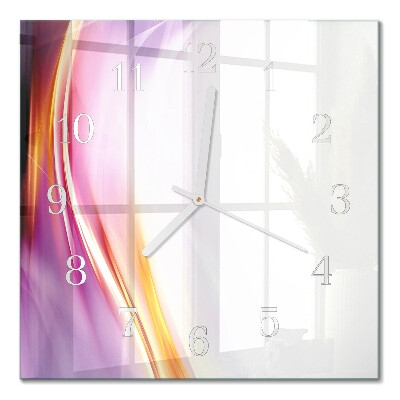 Horloge carrée en verre Abstraction