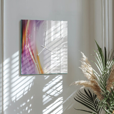 Horloge carrée en verre Abstraction