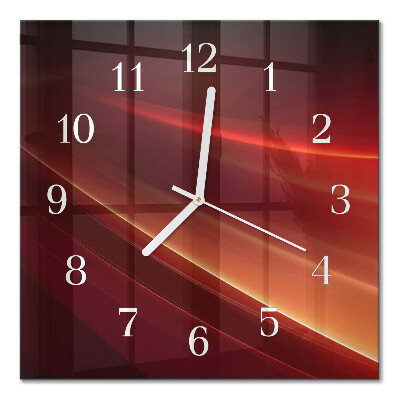 Horloge carrée en verre Abstraction