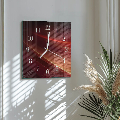Horloge carrée en verre Abstraction