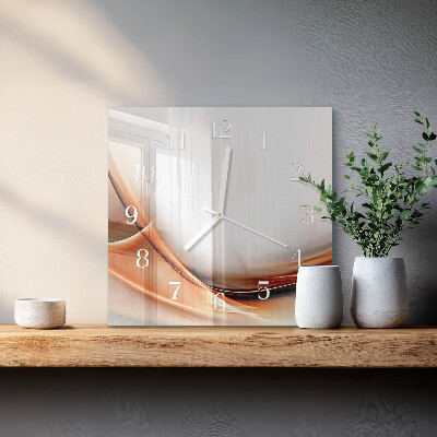 Horloge carrée en verre Abstraction