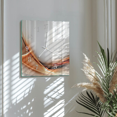 Horloge carrée en verre Abstraction