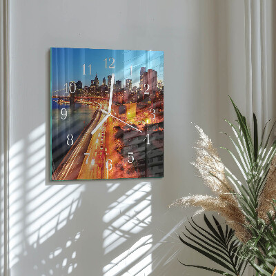 Horloge carrée en verre Horizon