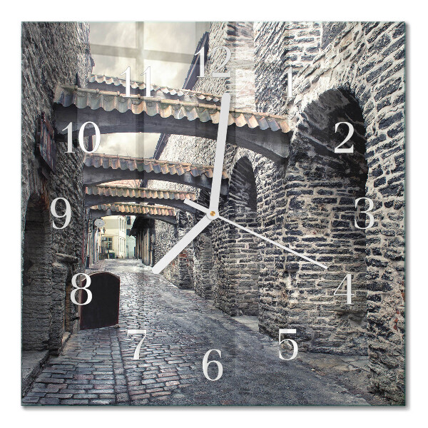 Horloge murale carrée Rue