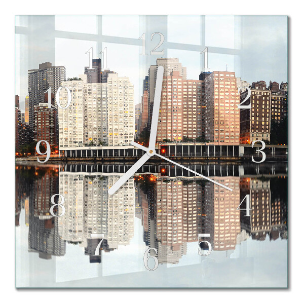 Horloge carrée en verre Horizon
