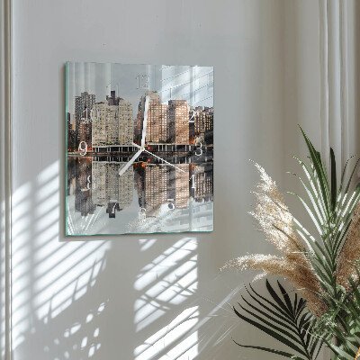 Horloge carrée en verre Horizon