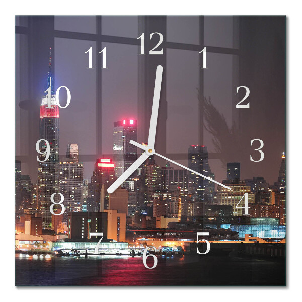 Horloge carrée en verre Horizon