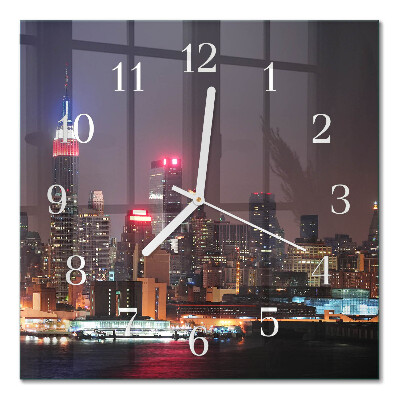 Horloge carrée en verre Horizon