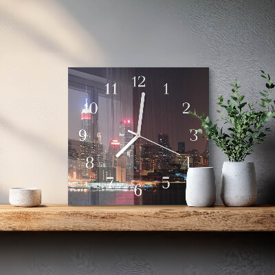 Horloge carrée en verre Horizon