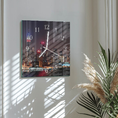 Horloge carrée en verre Horizon