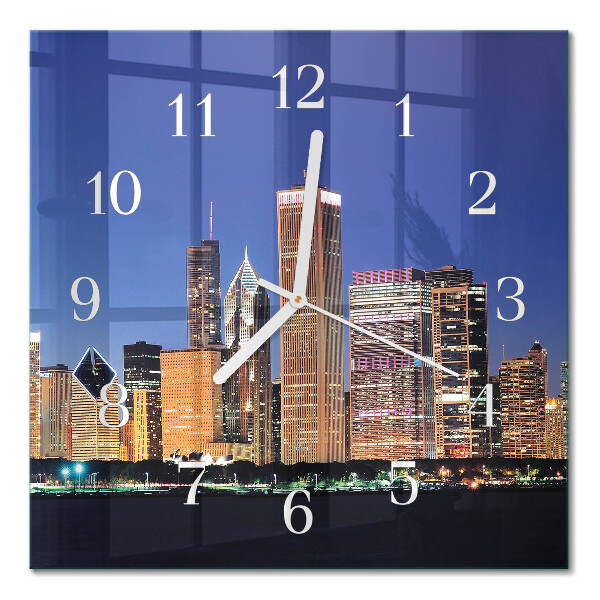 Horloge carrée en verre Horizon
